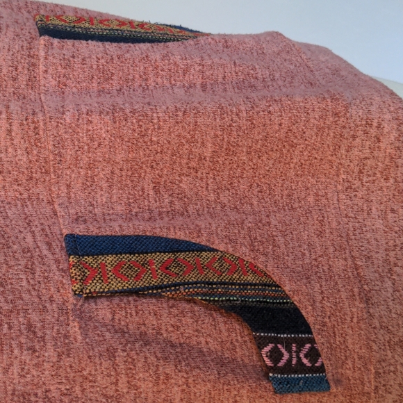 Rose pink lightweight sweatshirt hoodie, boho, surfer, Beach - Picture 3 of 8